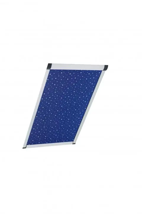 Roto ZRV Rx Designo Classic Verdunkelungsrollo Standard-Renovierung R7_SRK 05/10 M AL V62 Sterne-marinenblau-844510