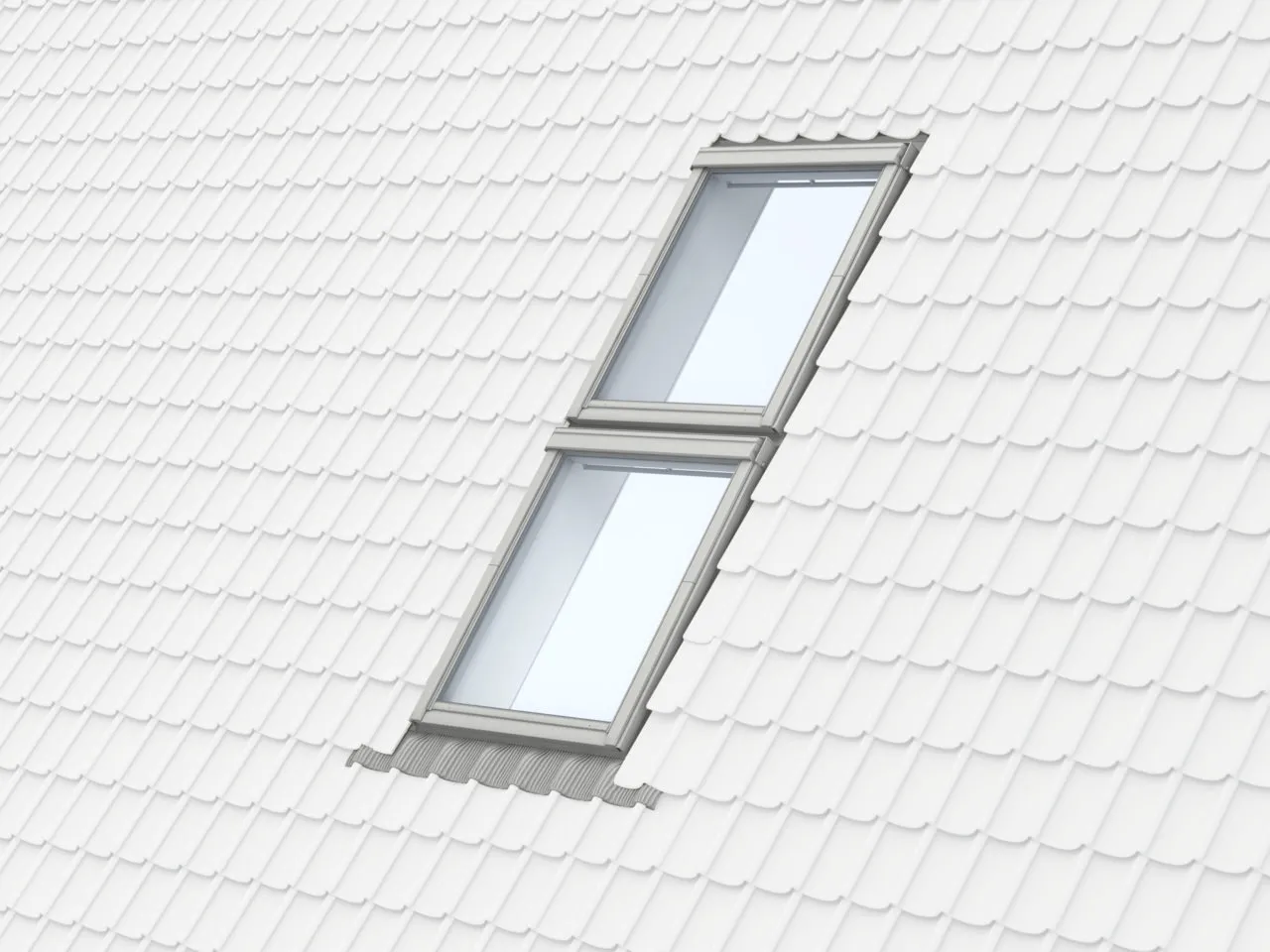 VELUX Kombi-Eindeckrahmen Ziegel vertieft Tandem Element oben-EKJCK020007EM