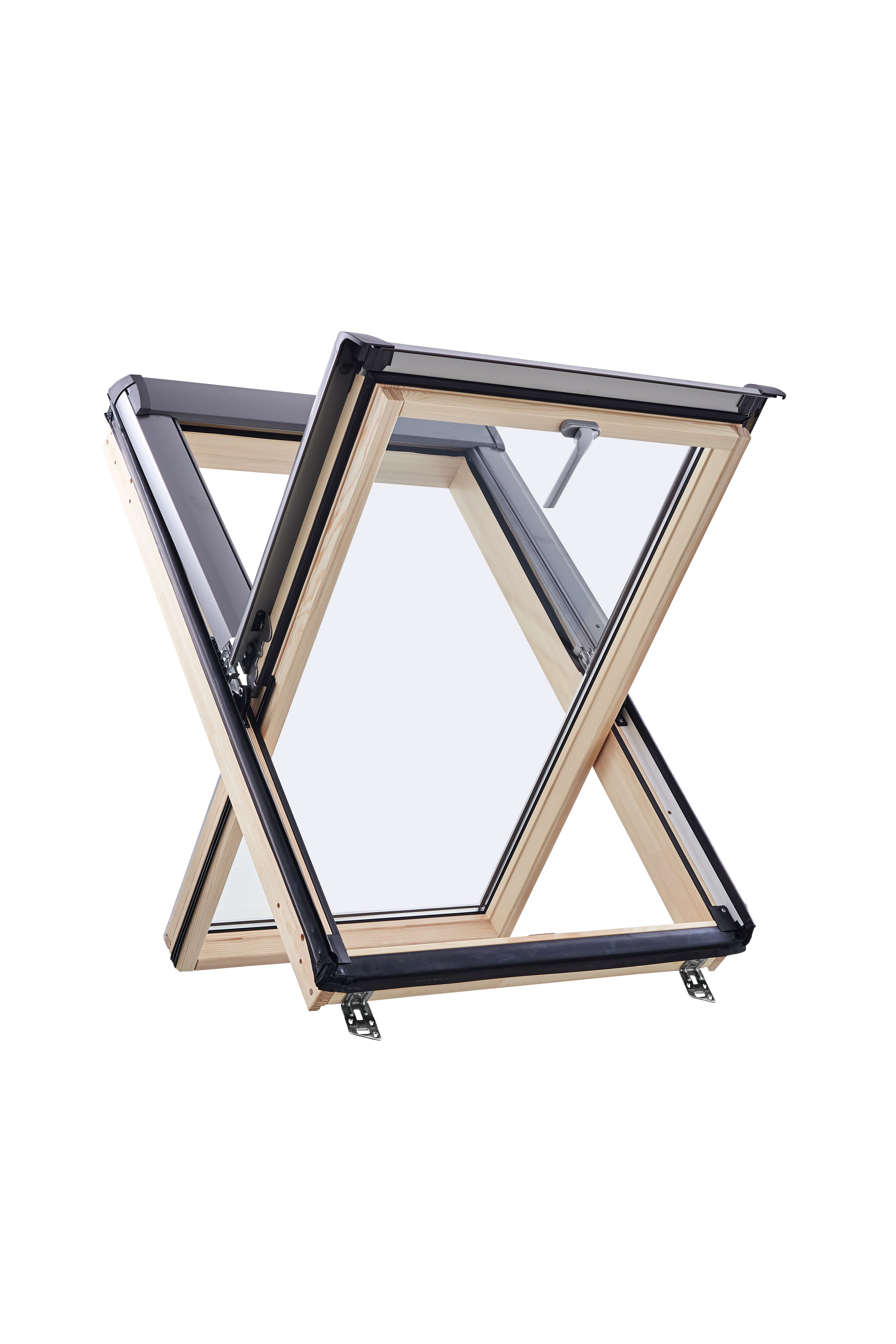 Dachfenster, Schwingfenster, Holzrahmen, Kunststoffrahmen, Glasfenster