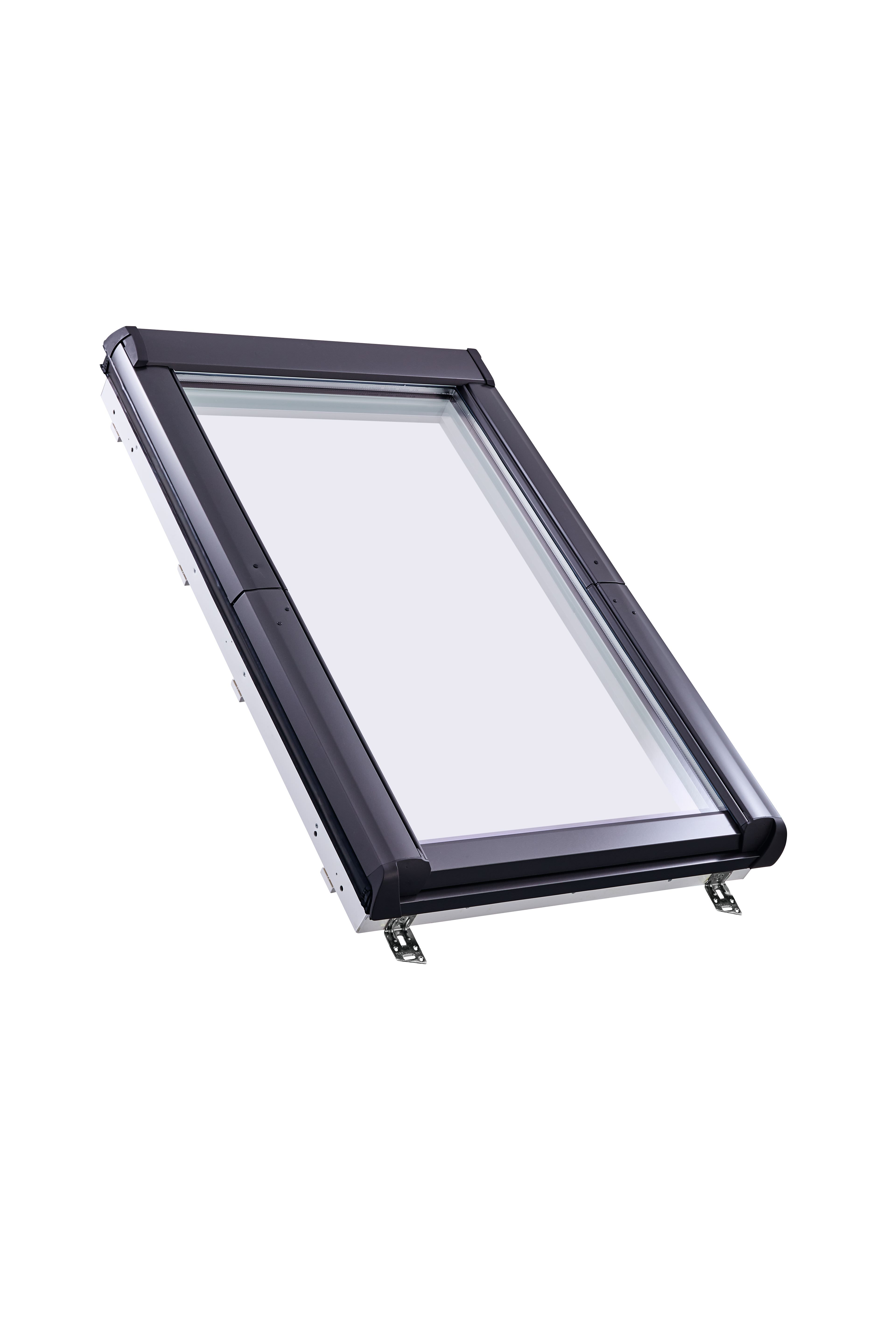 Dachfenster, Glasfenster, Schiebefenster, Scharnierrahmen, Dachaufbau